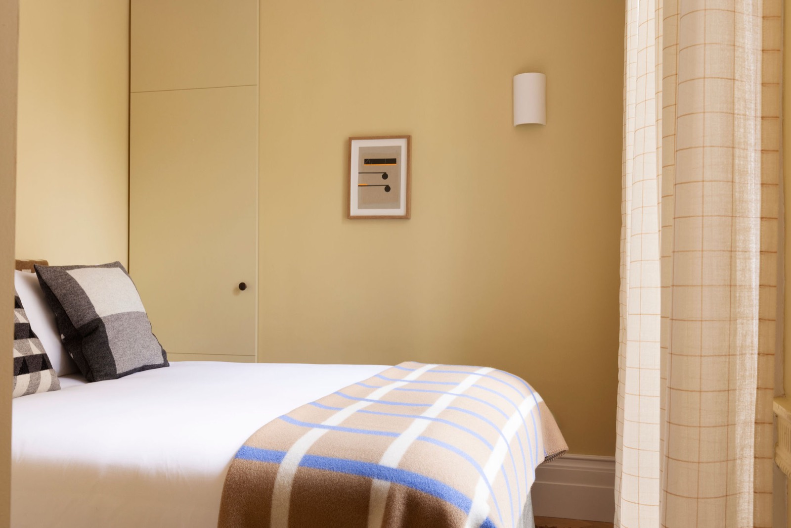 Bedroom with double bed and fitted wardrobe