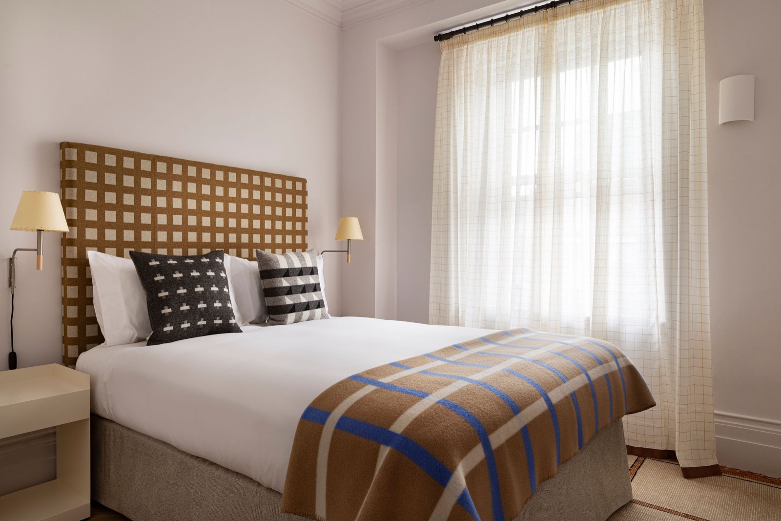 Second bedroom behind sheer curtains