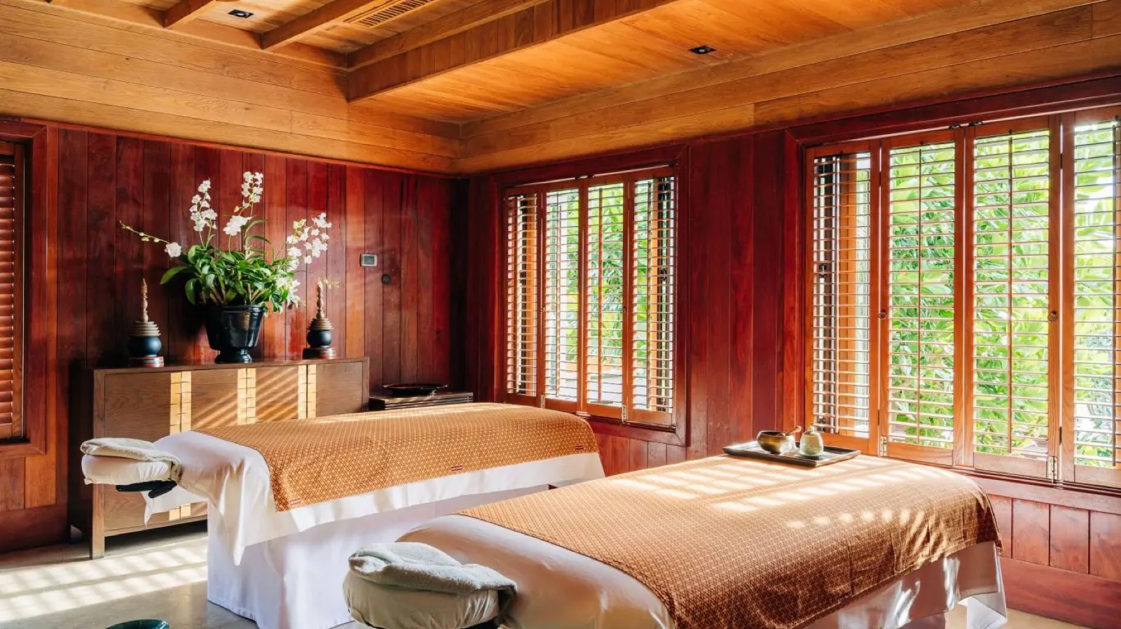 Double treatment room with garden shutters