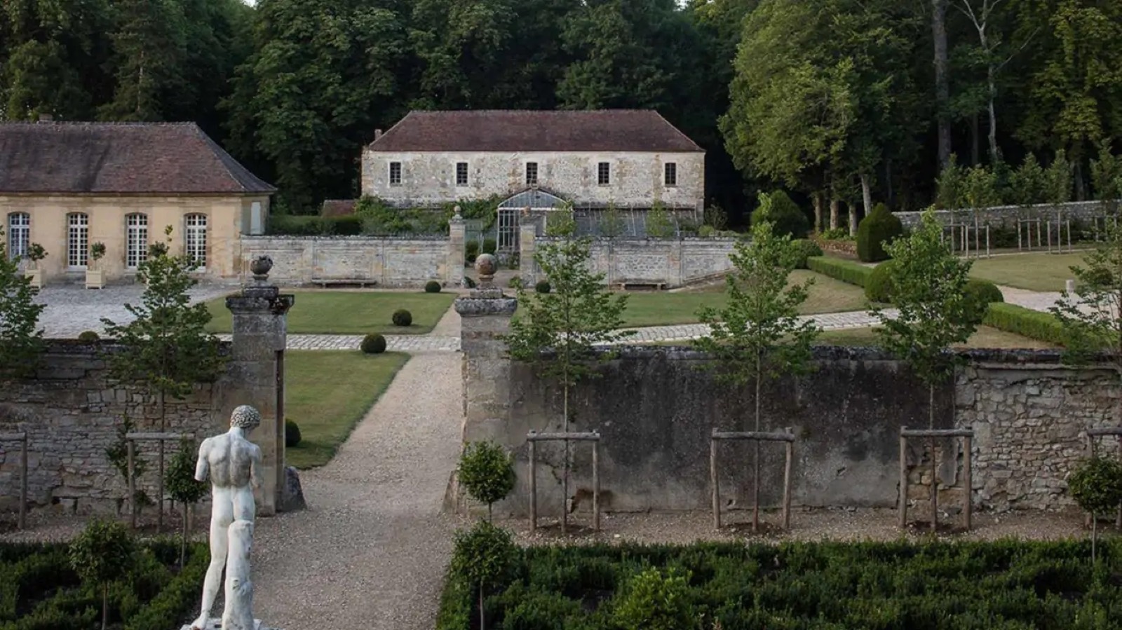 The walled garden and its outbuildings