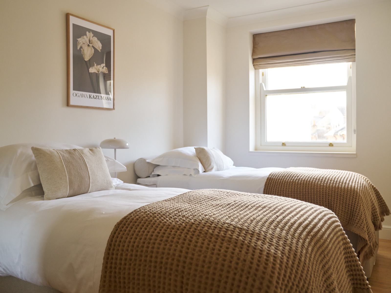 Second bedroom arranged as twin beds
