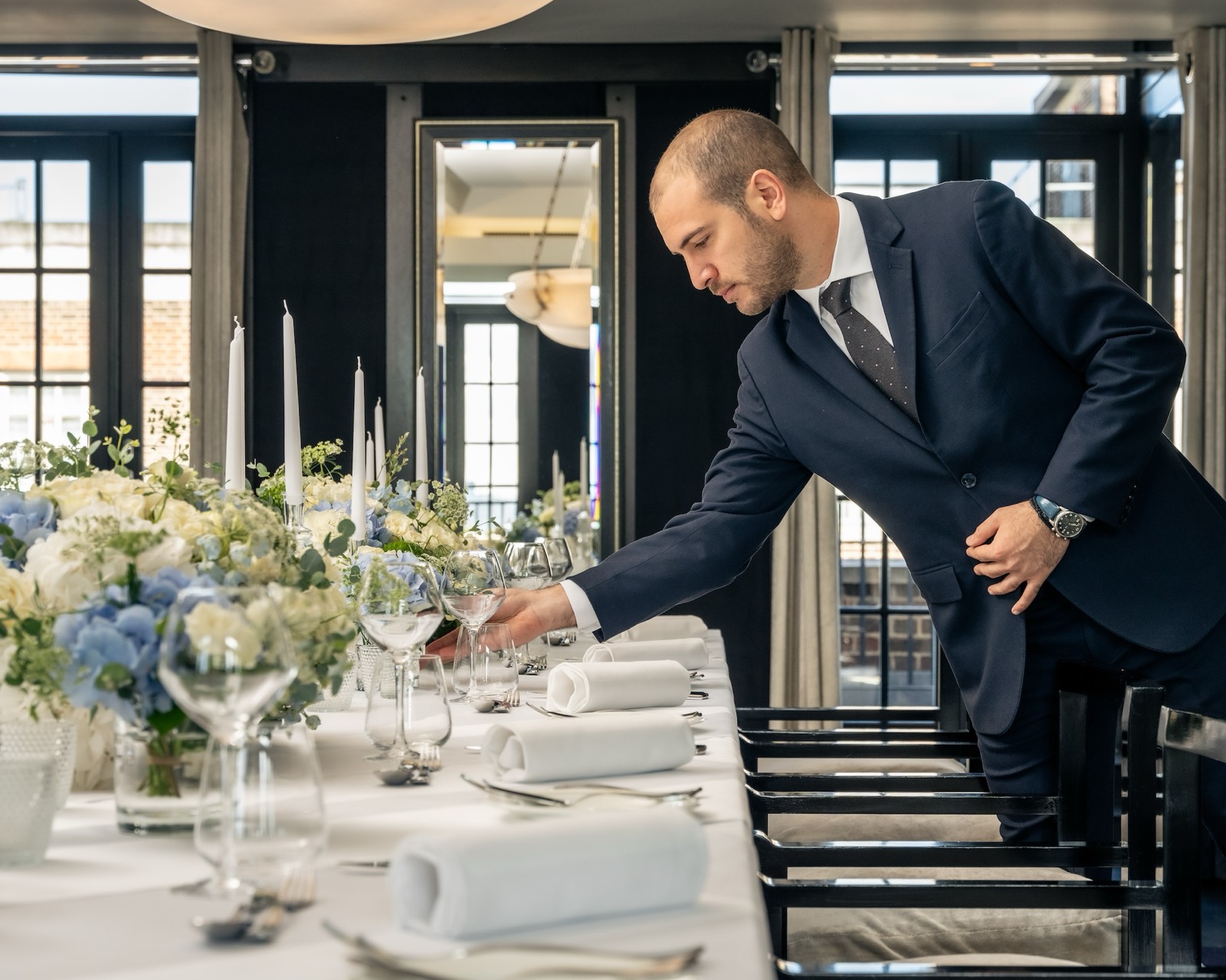 Table laid for private dining
