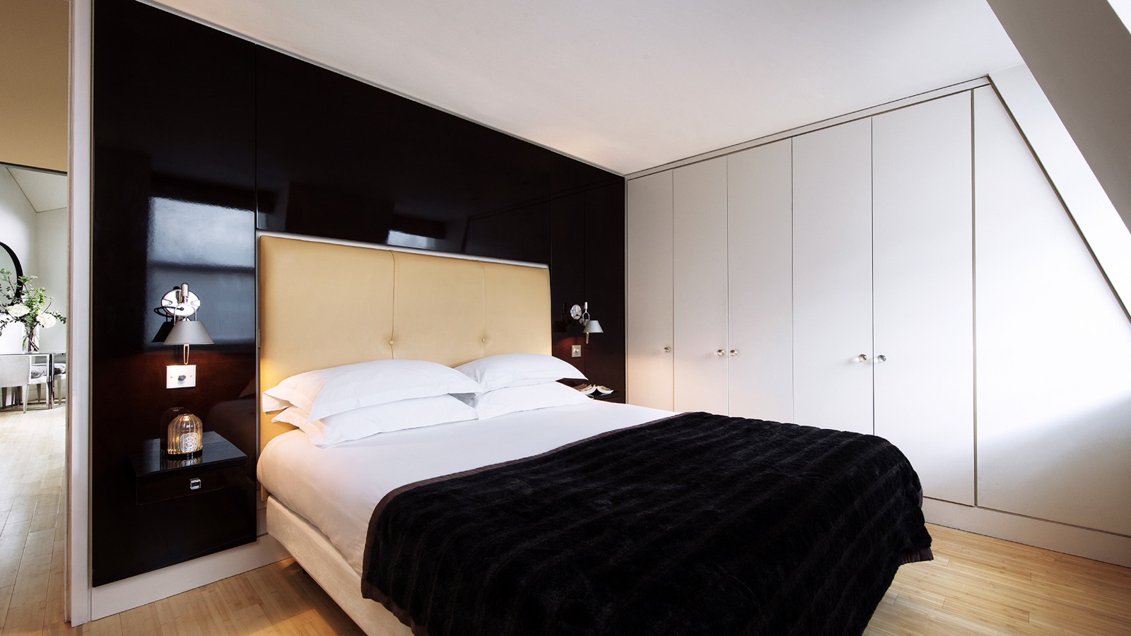 Mezzanine principal bedroom with fitted wardrobes