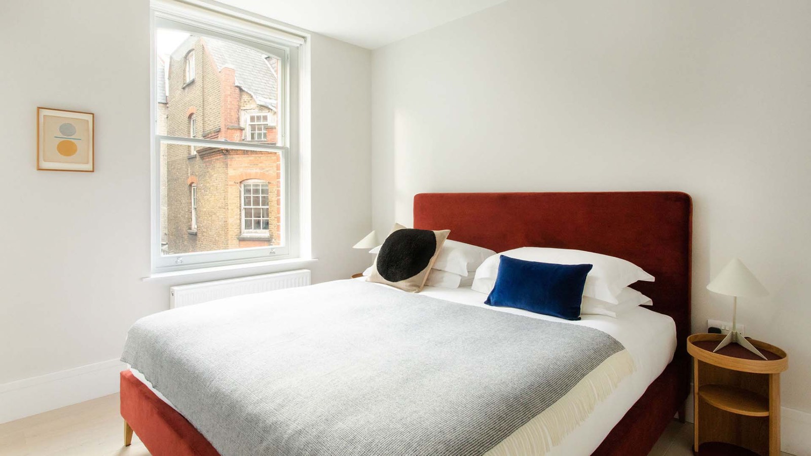 Second bedroom looking onto the buildings opposite
