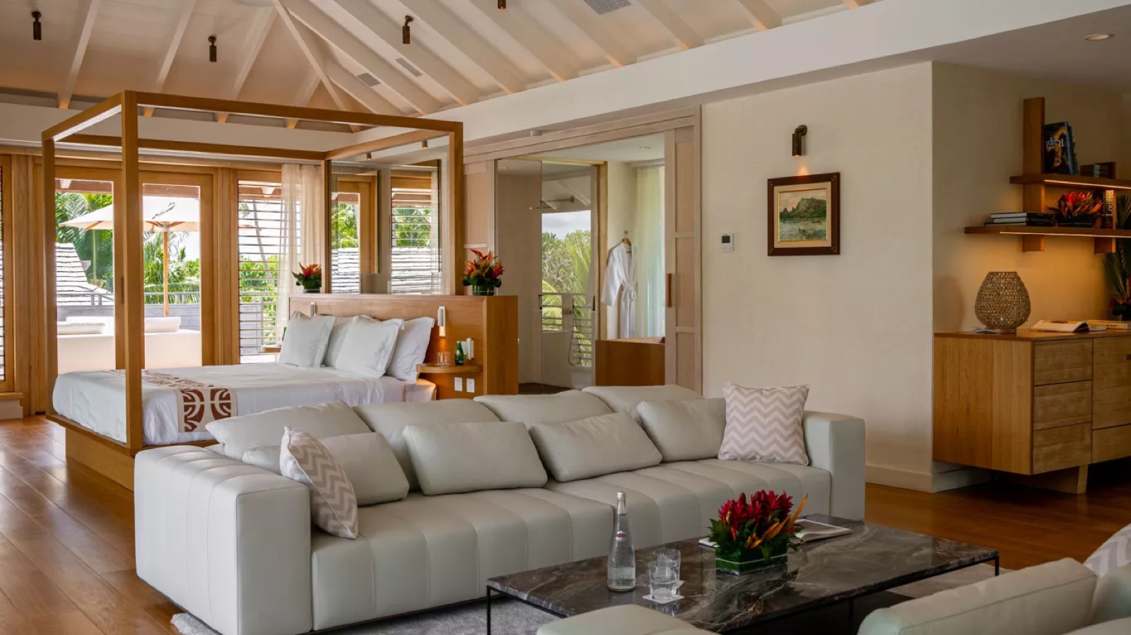 Bedroom suite with sofa and terrace doors