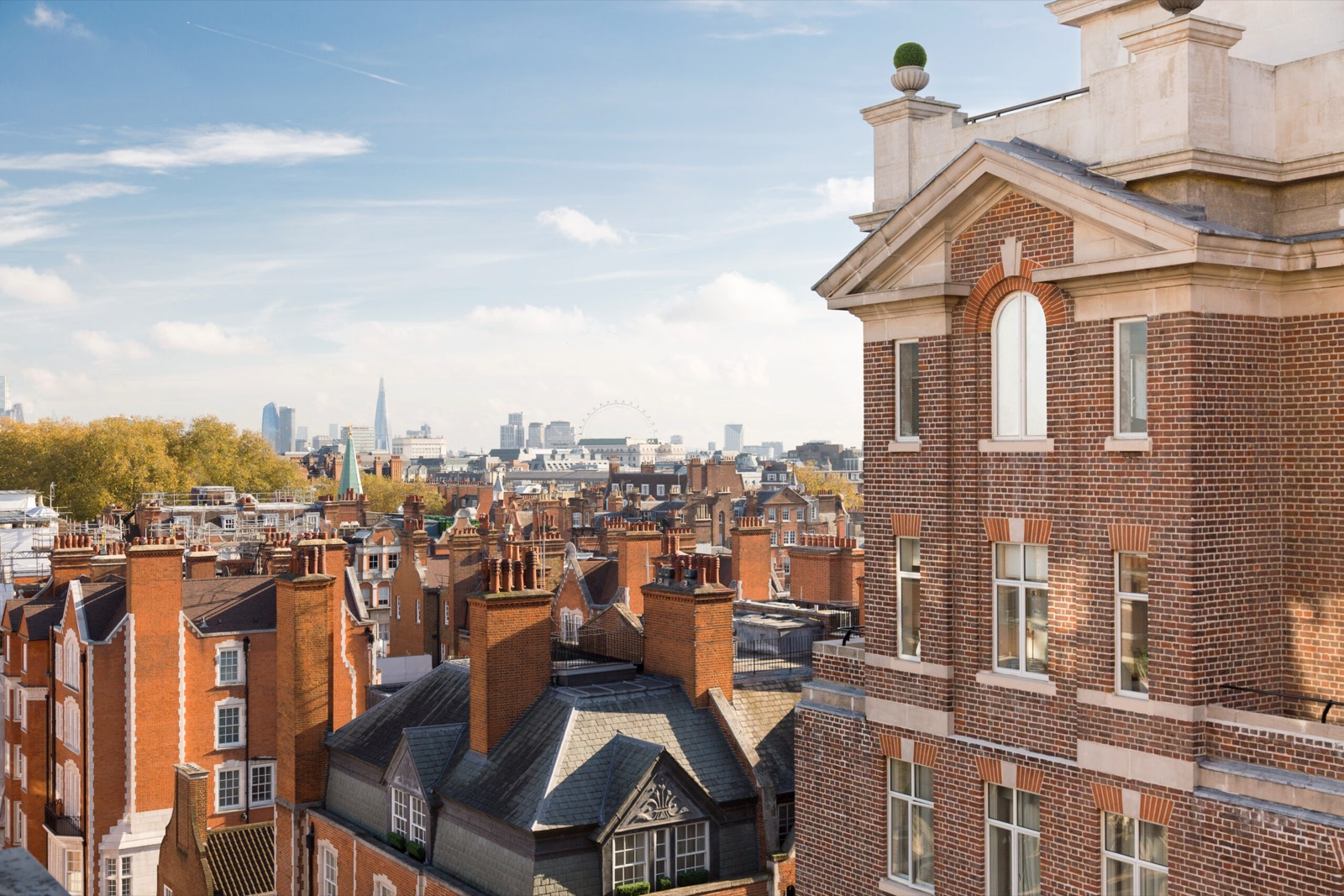 View over the rooftops towards the city