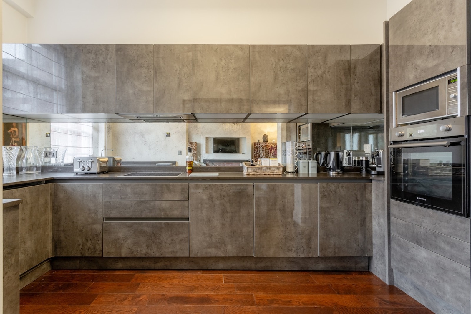 Kitchen with built-in ovens and induction hob
