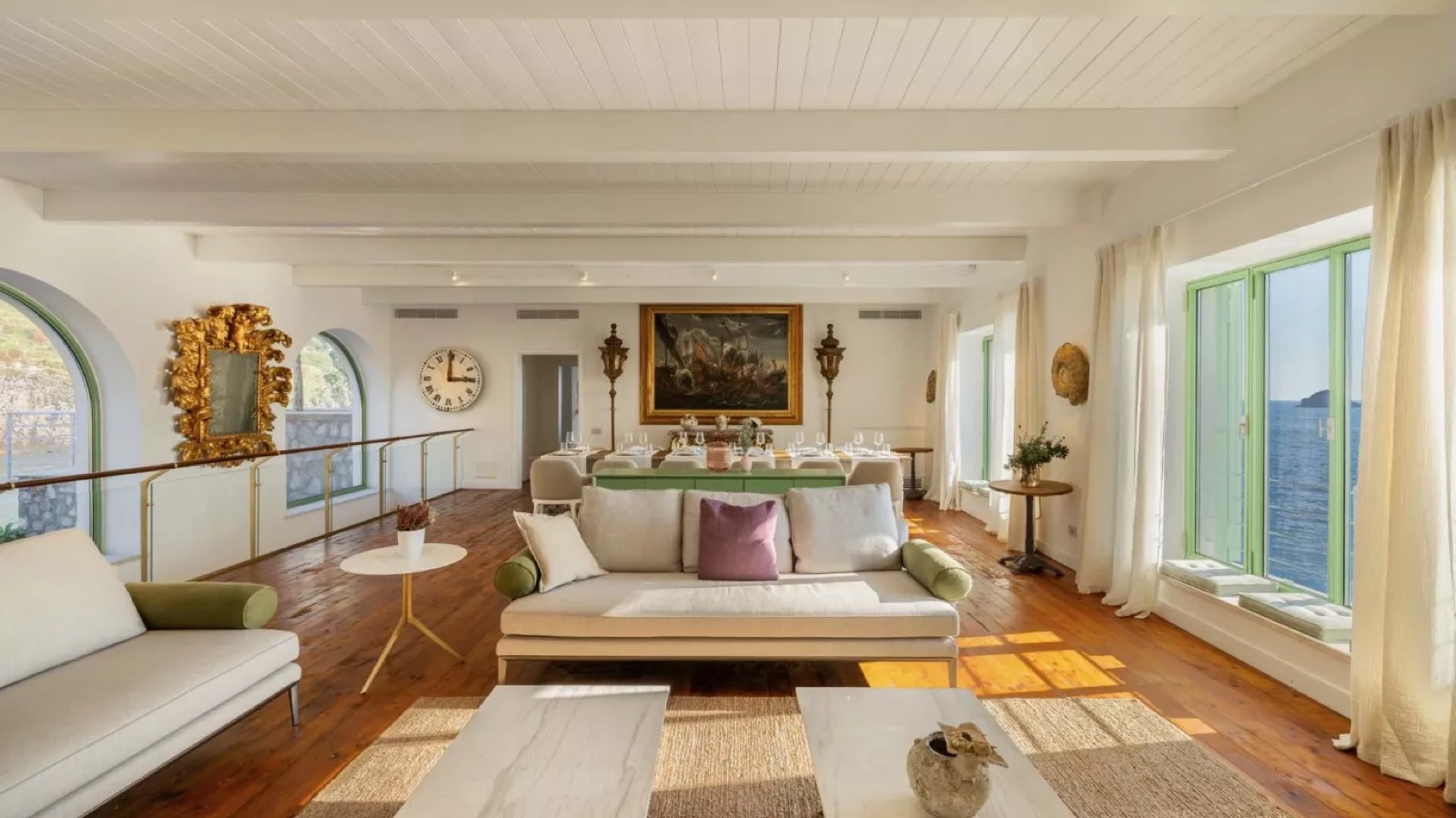 Living room with the dining table beyond