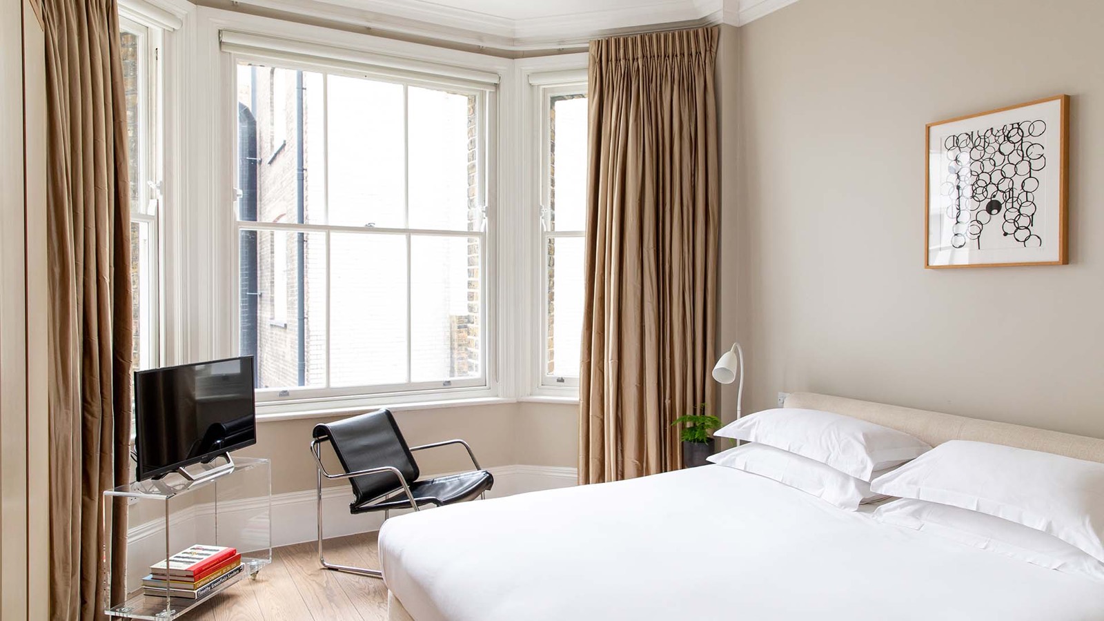 Bedroom bay window with reading chair